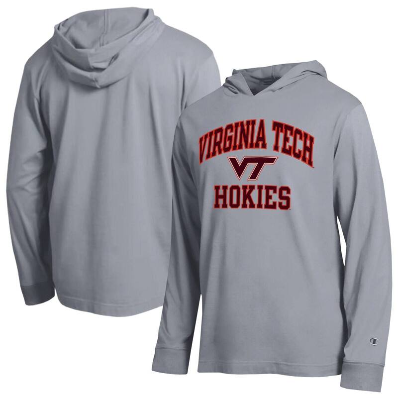 チャンピオン メンズ トップス Tシャツ パーカー Men's Champion Gray Virginia Techokies High Motor All-Star Long Sleeve Hoodie T-Shirt Vat Grey グレー｜ReVida 店