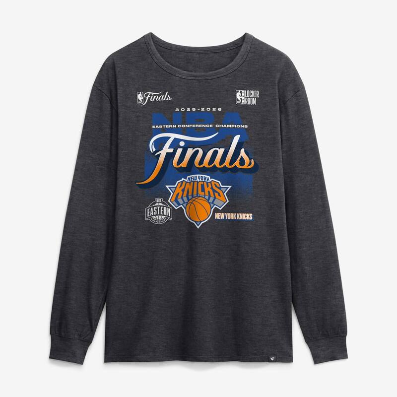 ファナティクス メンズ トップス Tシャツ Men's Fanatics Charcoal New Yorknicks 2026 NBA Eastern Conference Champions Lockeroom Long Sleeve T-Shirt Kni Charco チャコール｜ReVida 店