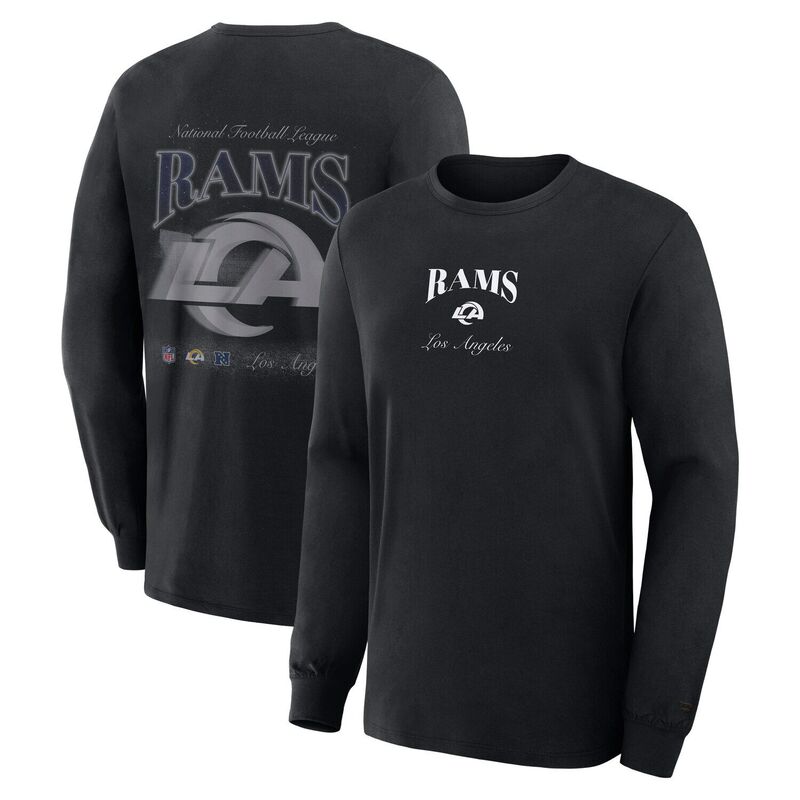 ファナティクス メンズ トップス Tシャツ Men's Fanatics Black Los Angeles Rams Long Sleeve T-Shirt Lar Black ブラック｜ReVida 店