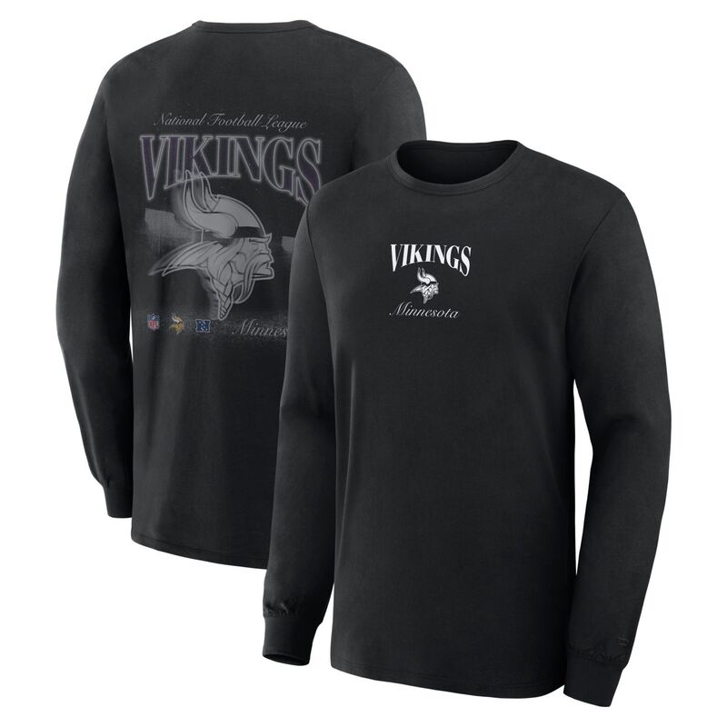 ファナティクス メンズ トップス Tシャツ Men's Fanatics Black Minnesota Vikings Long Sleeve T-Shirt Mvk Black ブラック|ReVida 店