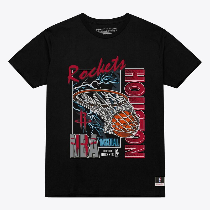 ミッチェル&ネス メンズ トップス Tシャツ Men's Mitchell & Ness Black Houston Rockets Lightning Swish T-Shirt Rkt Black ブラック|ReVida 店