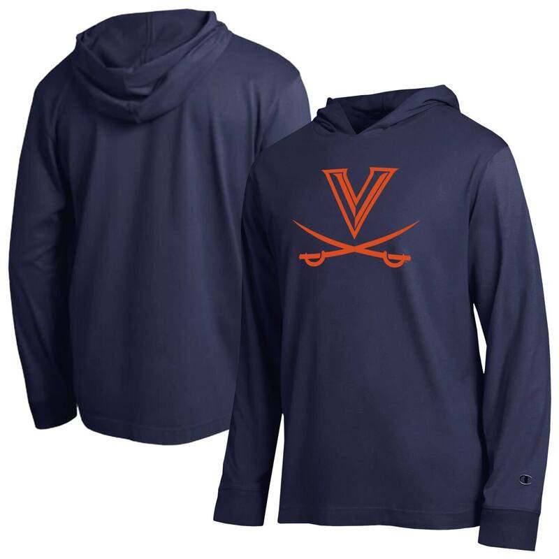 チャンピオン メンズ トップス Tシャツ Men's Champio navy Virginia Cavaliers Tonall Star Long Sleeve Hooded T-Shirt Uva Navy ネイビー|ReVida 店