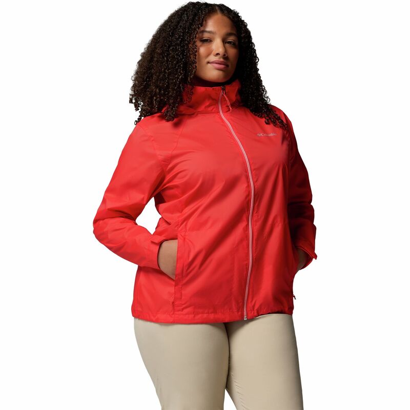 コロンビア レディース アウター ジャケット・ブルゾン プラスサイズ Plusize Columbia Switchback III Hooded Packable Jacket Poppy Red レッド｜ReVida 店