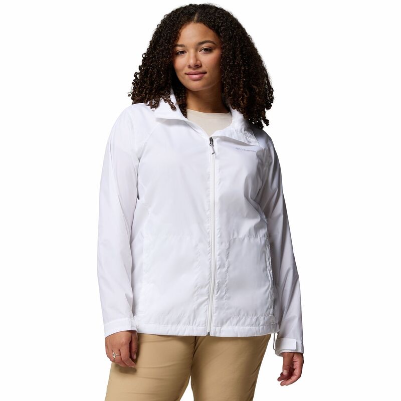 コロンビア レディース アウター ジャケット・ブルゾン プラスサイズ Plusize Columbia Switchback III Hooded Packable Jacket White ホワイト｜ReVida 店