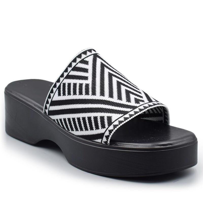 ヘンリーフェレーラ レディース シューズ サンダル プラットフォーム Henry Ferrera Comfort Women'slip-On Platform Sandals Black White ホワイト｜ReVida 店