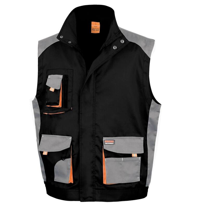 リザルト メンズ アウター ジャケット・ブルゾン ジレ WORK-GUARD by Result Unisex Adult Lite Gilet Black Gray ブラック|ReVida 店