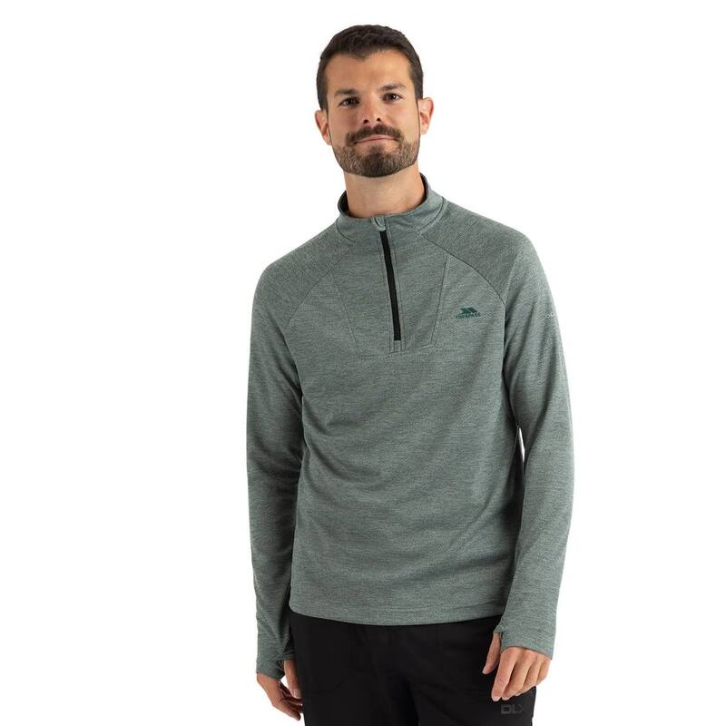 トレスパス メンズ トップス Tシャツ 長袖 Trespass Mens Valin Long-Sleeved Top Green Willow Marl マール｜ReVida 店