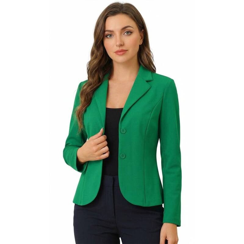 アレグラ ケー レディース アウター ジャケット・ブルゾン ブレザー ALLEGRA K Women's Work Office Lapel Collar Stretchy Jacket Suit Blazer Green グリーン|ReVida 店