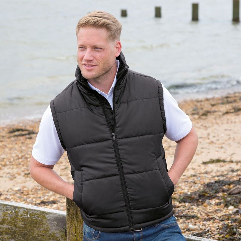 リザルト メンズ アウター ジャケット・ブルゾン Result Mens Core Bodywarmer Waterepellent Windproof Jacket Black ブラック｜ReVida 店