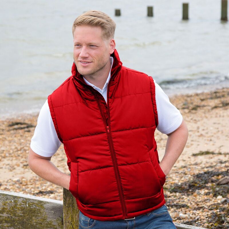 リザルト メンズ アウター ジャケット・ブルゾン Result Mens Core Bodywarmer Waterepellent Windproof Jacket Red レッド｜ReVida 店