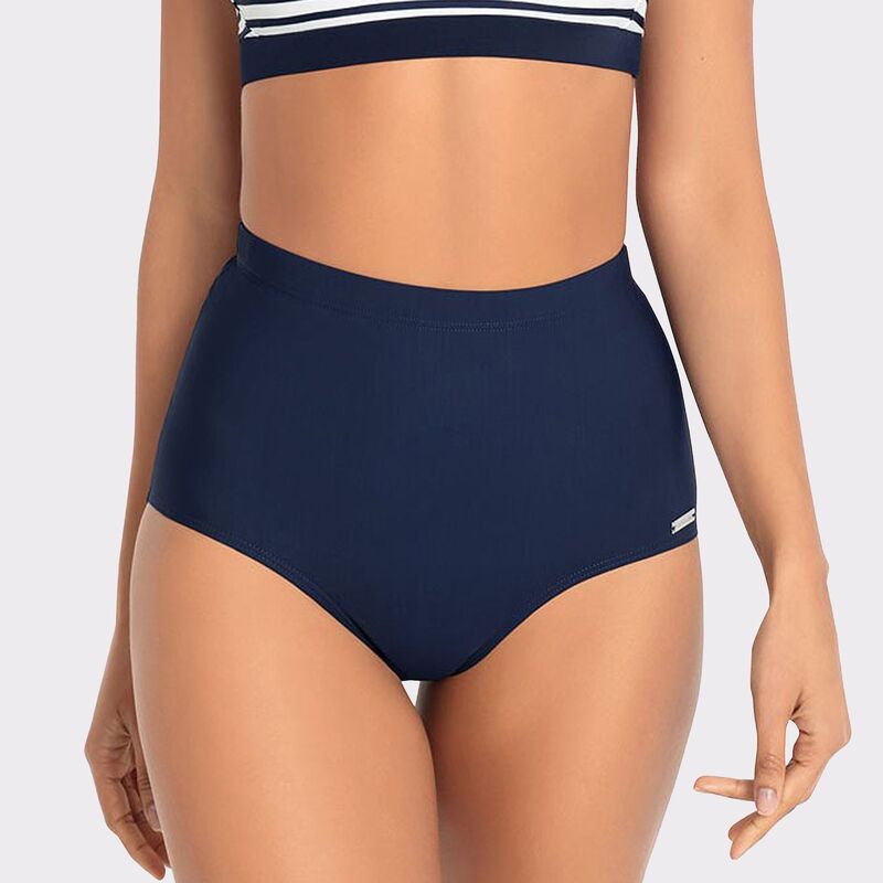 ラスカーナ レディース 水着 ボトムスのみ Lascana Women'shaping High Waisted Bikini Bottom Navy ネイビー｜ReVida 店