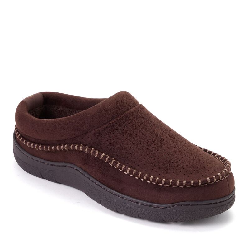 ディアフォームズ メンズ シューズ サンダル スエード Dearfoams Thompson Microsuede Men's Moccasin Clog Slippers Coffee コーヒー|ReVida 店