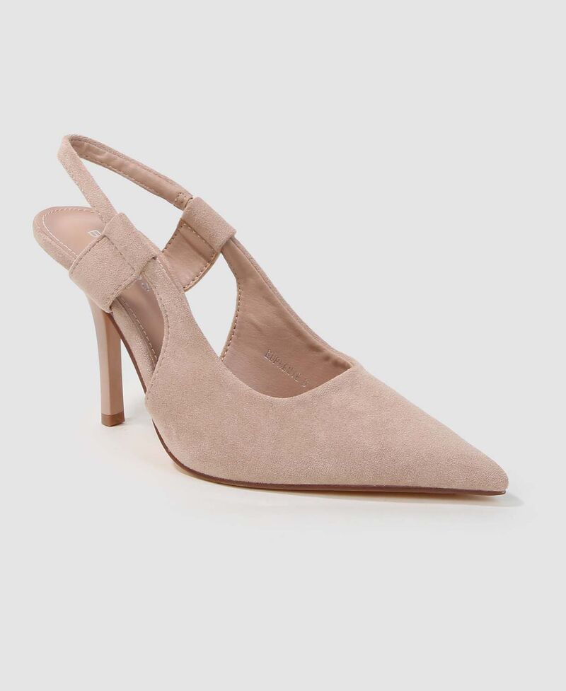 バーネス レディース シューズ パンプスエード BERNESS Euphemie Microfiber Suede Slingback Pumps Beige ベージュ｜ReVida 店