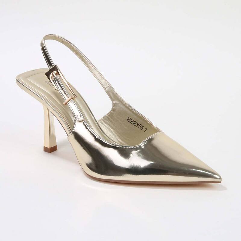 バーネス レディース シューズ パンプス BERNESS Honey Slingbacks with Gold Accents Gold ゴールド｜ReVida 店