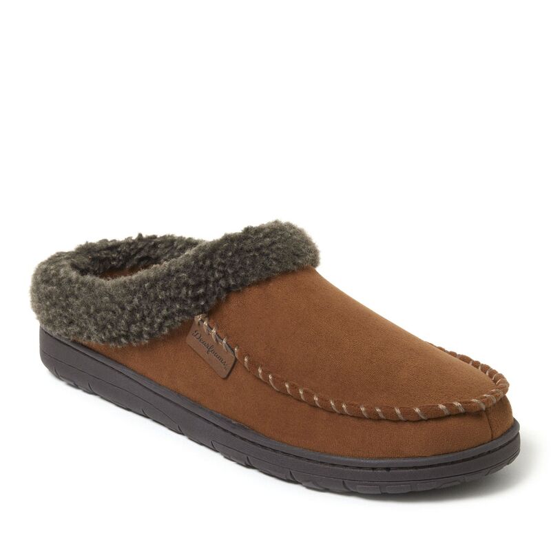 ディアフォームズ メンズ シューズ サンダル スエード Dearfoams Men's Microsuede Clog Slippers Chestnut|ReVida 店
