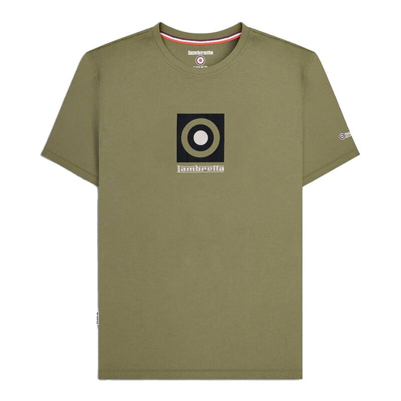 ランブレッタ メンズ トップス Tシャツ ロゴ Lambretta Mens Box Logo T-Shirt Khaki Green グリーン｜ReVida 店 11,455円