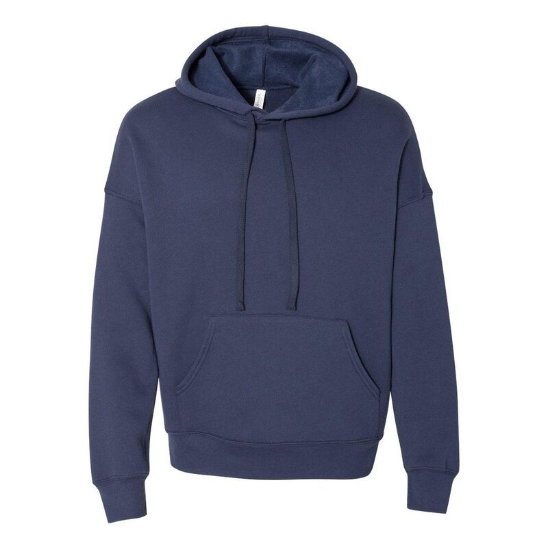 ベラキャンバス メンズ トップス Tシャツ ドロップショルダー フリース パーカー Bella+Canvas BELLA + CANVASponge Fleece Drop Shoulder Hoodie Navy ネイビー|ReVida 店