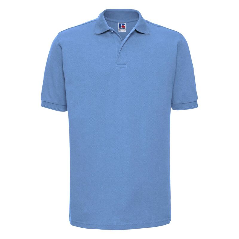 ラッセルアスレチック メンズ トップス Tシャツ ポロシャツ Russell Athletic Russell Mens Ripple Collar & Cuff Short Sleeve Polo Shirt Sky Blue ブルー|ReVida 店
