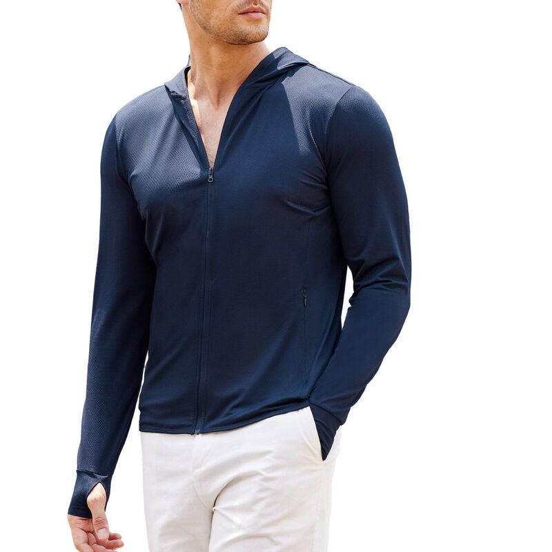 クーファンディ メンズ アウター ジャケット・ブルゾン パーカー COOFANDY Men' Full Zip Lightweight Hoodies UPF 50 Sun Protection Jacket with Pockets Long Sleeve Navy Blue ネイビー｜ReVida 店 10,636円