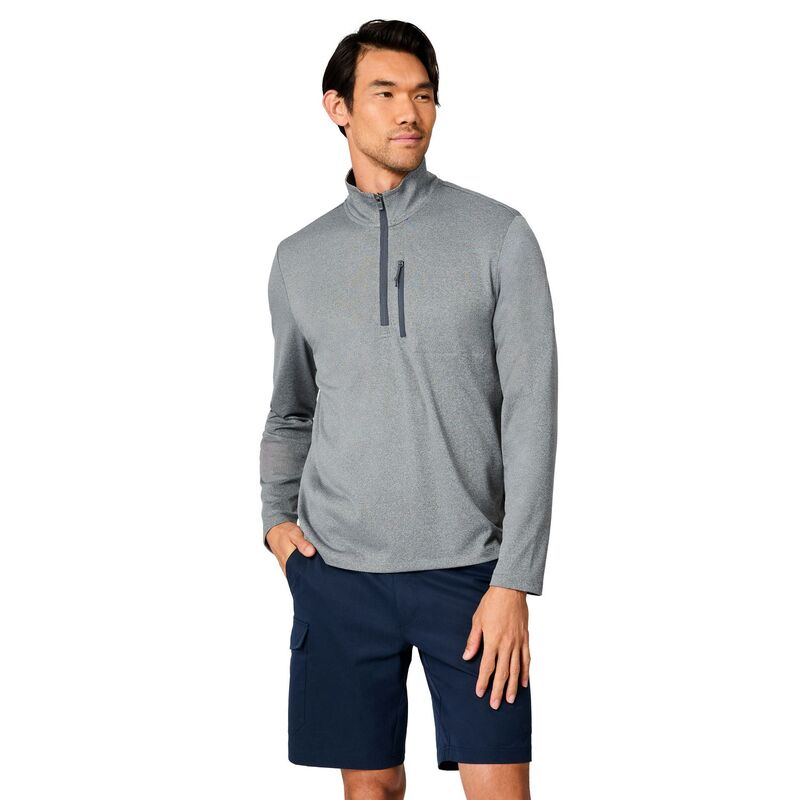 フリー カントリー メンズ トップス Tシャツ ハーフジップ Free Country Men's Tech Double Face Quarter Zip Shirt Grey グレー|ReVida 店