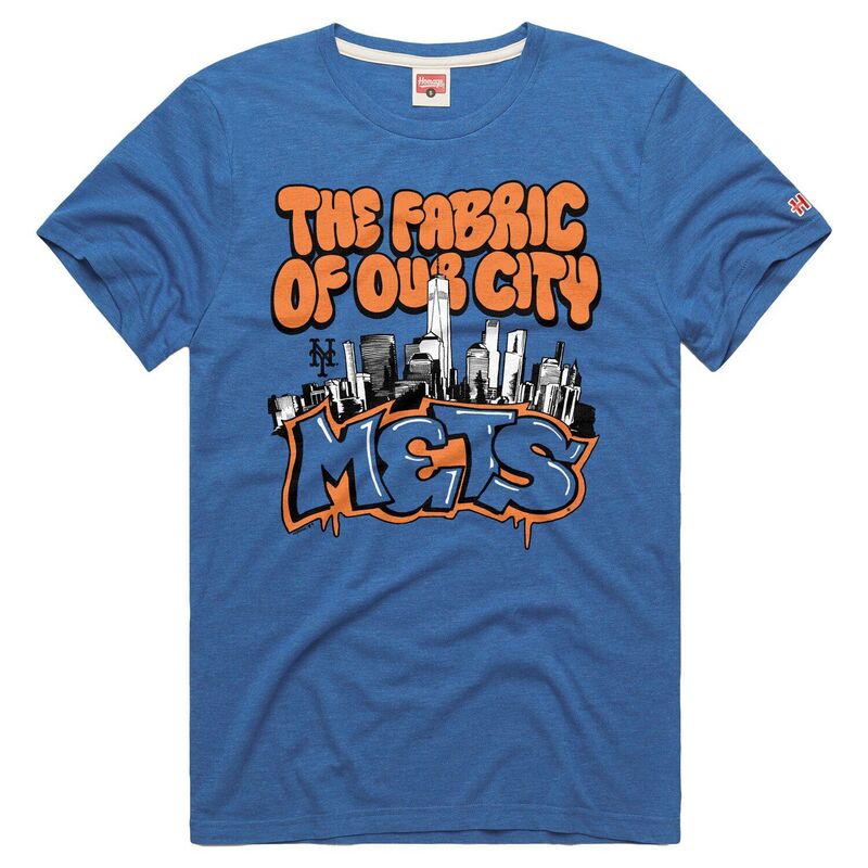 オマージュ メンズ トップス Tシャツ Men's Homage Royal New York Mets Tri-Blend Hyperlocal T-Shirt Met Blue ブルー｜ReVida 店