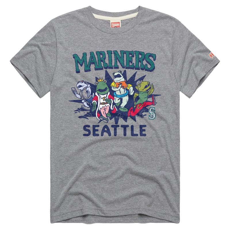 オマージュ メンズ トップス Tシャツ Men's Homage Gray Seattle Mariners Tri-Blend Hyperlocal T-Shirt Mns Grey グレー｜ReVida 店