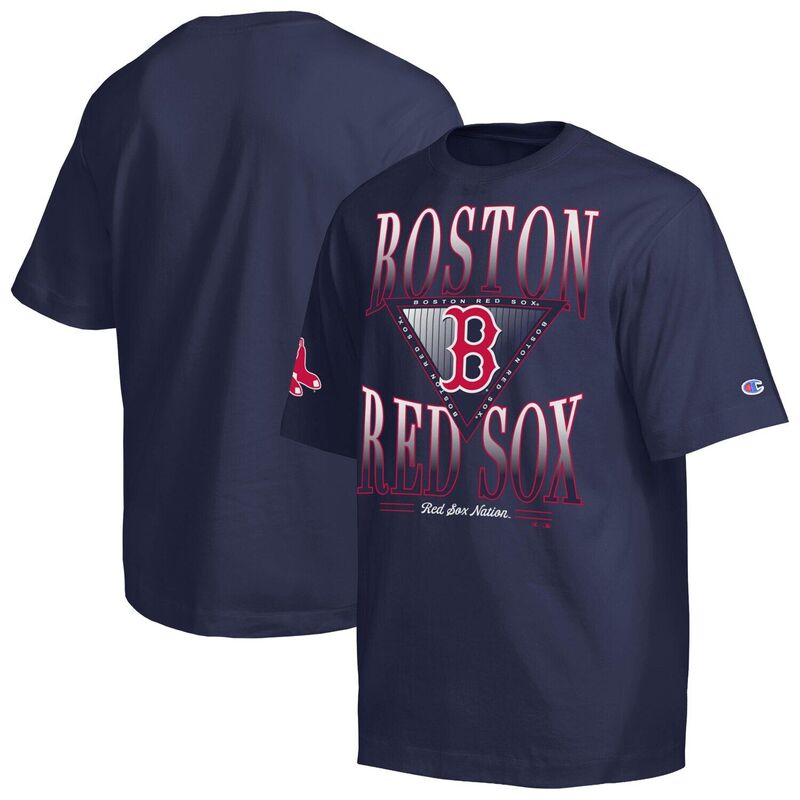 チャンピオン メンズ トップス Tシャツ Men's Champio navy Boston Red Sox Traditions Two Locations T-Shirt Rsx Navy ネイビー|ReVida 店