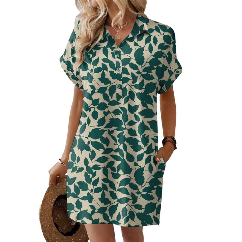 ジーグー レディース トップス ワンピース A ライン ミディ Zeagoo Summer Dresses for Women Midi Boho Casual Dress Ladies Aline Long Beach Vaction Clothes Pink Leaf Print ピンク｜ReVida 店