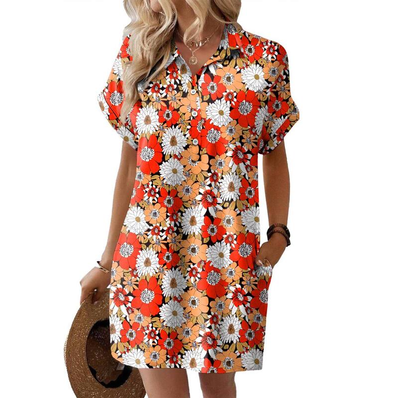 ジーグー レディース トップス ワンピース A ライン ミディ Zeagoo Summer Dresses for Women Midi Boho Casual Dress Ladies Aline Long Beach Vaction Clothes White Red Orange ホワイト｜ReVida 店 11,385円