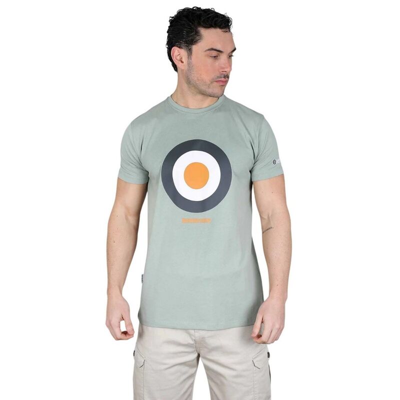 ランブレッタ メンズ トップス Tシャツ コットン Lambretta Mens Target Cotton T-Shirt Iceber green グリーン｜ReVida 店