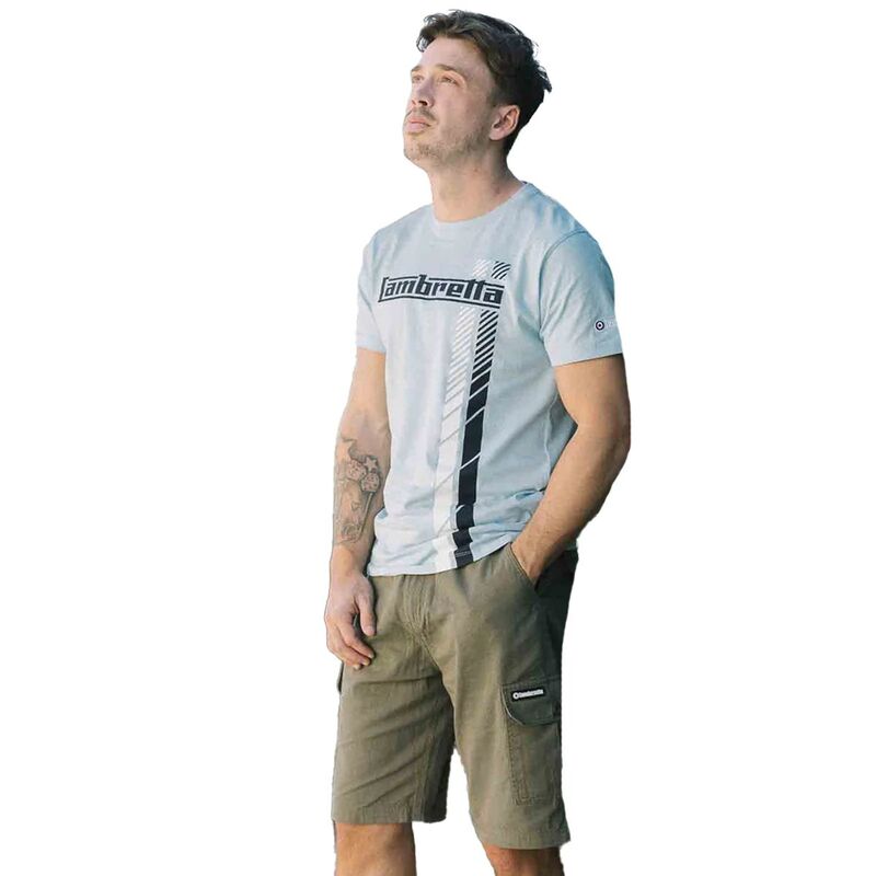 ランブレッタ メンズ トップス Tシャツ Lambretta MensS25 Racing e T-Shirt Sky｜ReVida 店