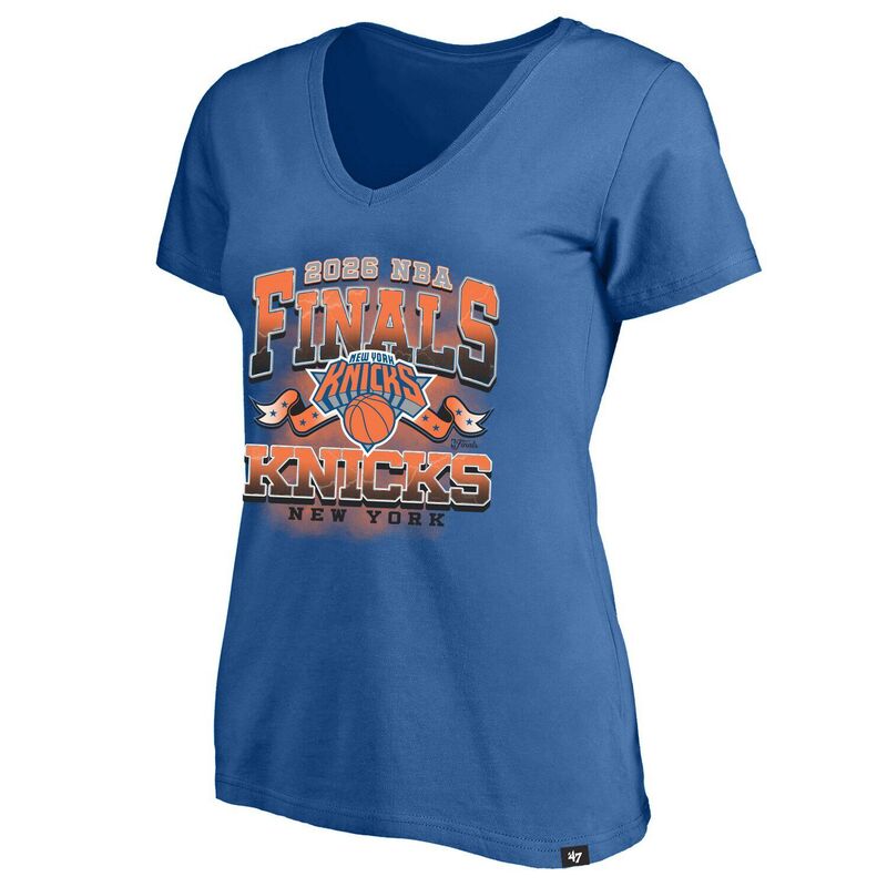 フォーティセブンブランド レディース トップス Tシャツ Vネック プラスサイズ 47 Brand Women's '47 Royal New Yorknicks 2026 NBA Finals Plusize V-Neck T-Shirt Kni Blue ブルー|ReVida 店