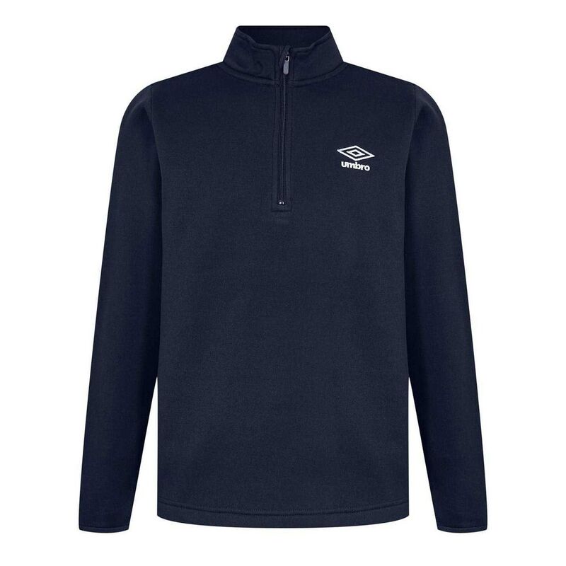 アンブロ メンズ アウター ニット・セーター ハーフジップ スウェット シャツ Umbro Mens Club Essential Quarter Zip Regular Sweatshirt Dark Navy ネイビー｜ReVida 店