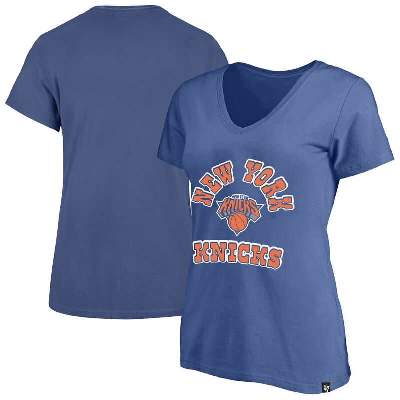 プロファイル レディース トップス Tシャツ Vネック プラスサイズ Women's Profile Blue New Yorknicks Plusize Comeback V-Neck T-Shirt Kni Blue ブルー|ReVida 店