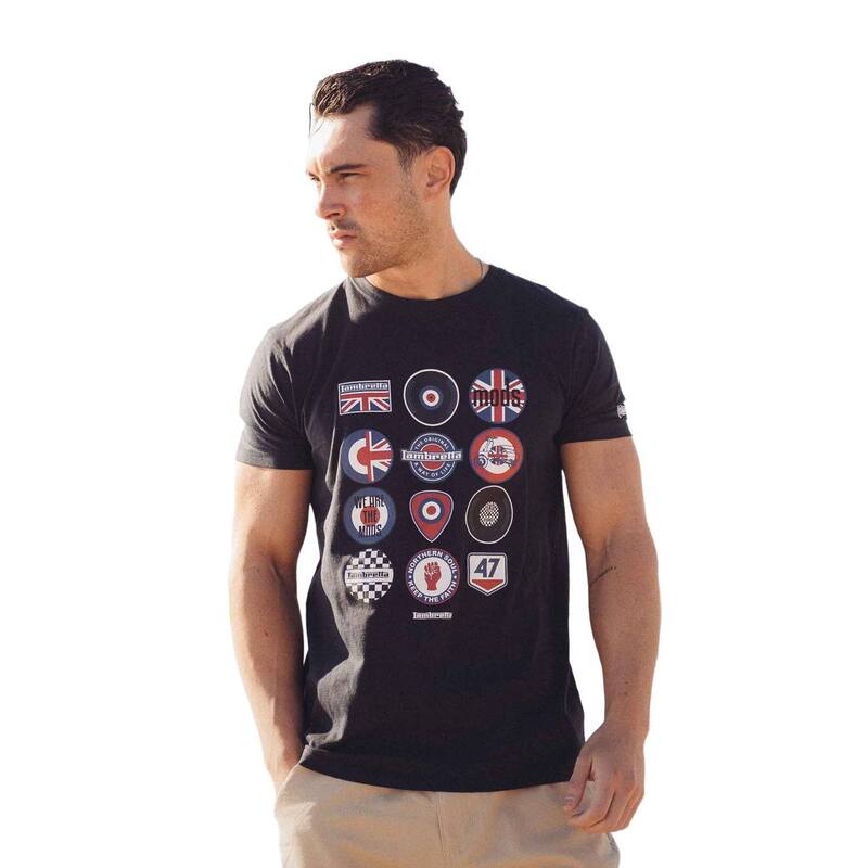 ランブレッタ メンズ トップス Tシャツ Lambretta MensS25 Badge T-Shirt Navy ネイビー｜ReVida 店