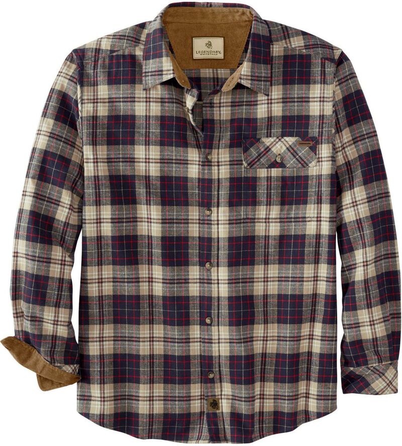レジェンダリーホワイトテイルズ メンズ トップス Tシャツ ボタンダウン Men's Legendary Whitetails Buck Camp Flannel Button Down Shirtartan Stone Plaid ストーン｜ReVida 店
