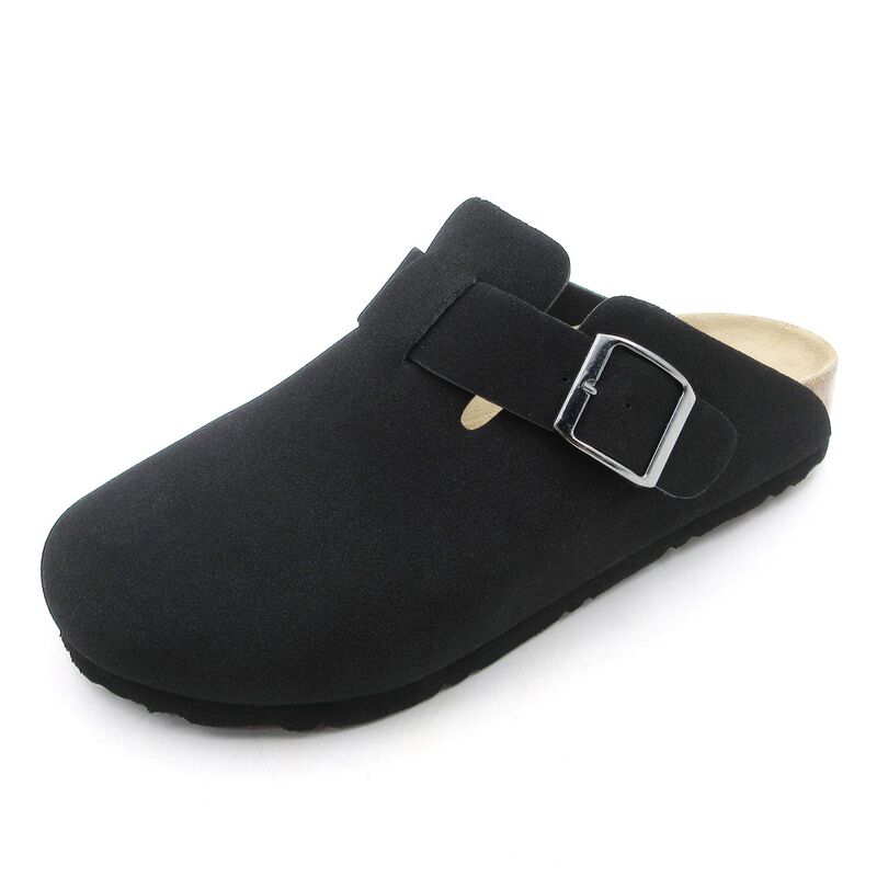 F.C デザイン レディース シューズ サンダル F.C Design Women &rsquo; s Buckle Strap Cork Footbed Mule Clogsandals Black ブラック｜ReVida 店