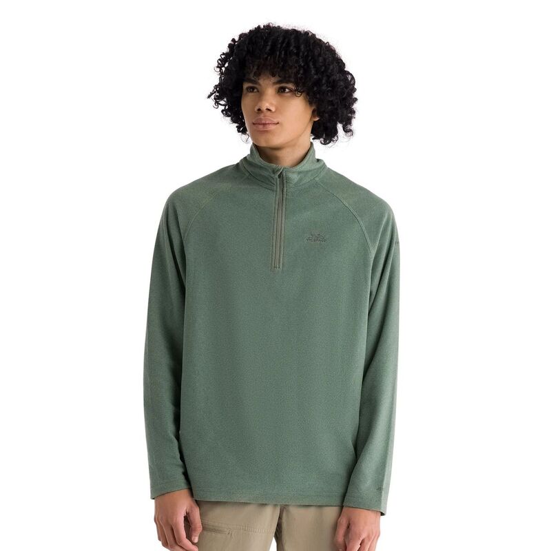 トレスパス メンズ アウター ニット・セーター フリース Trespass Mens Keynote Anti Pilling 1/4 Zip Fleece Top Green Smoke And Alpine スモーク｜ReVida 店 9,786円