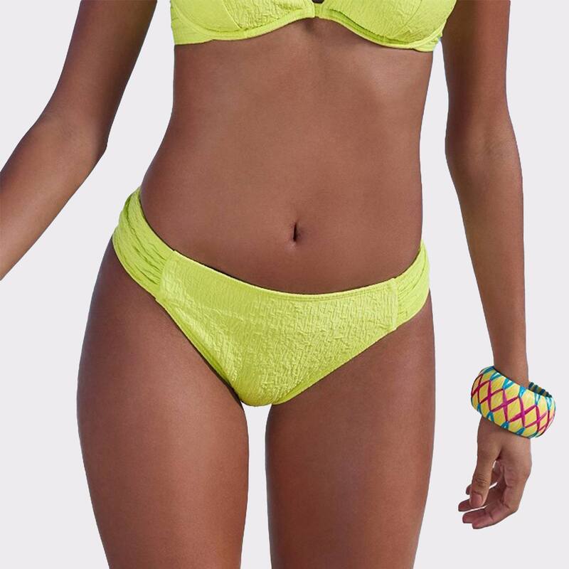 ラスカーナ レディース 水着 ボトムスのみ Lascana Women's Textu red Bikini Bottom Lime ライム|ReVida 店