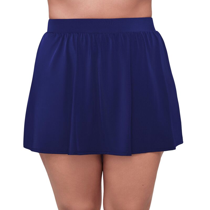 トリムシェイパー レディース 水着 ボトムスのみ プラスサイズ スカート Plusize Trimshaper Solid Swim Skirts Ink｜ReVida 店