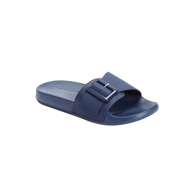 コンフォートビュー レディース シューズ サンダル Comfortviewomen's Theva Slip On Slide Sandal Navy ネイビー｜ReVida 店
