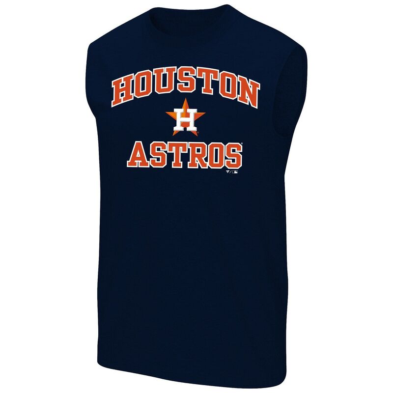 ファナティクス メンズ トップス Tシャツ トール Men's Fanatics Navy Houston Astros Big & Tall Heart & Soul Muscle Tank Top Ast Navy ネイビー｜ReVida 店