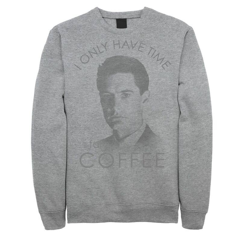 アニメキャラクター メンズ トップス Tシャツ スウェット Licensed Character Men's Twin Peaks Agent Cooper Only Time For Coffee Sweatshirt Athletic Heather ヘザー｜ReVida 店