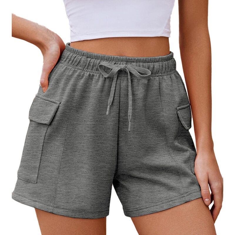 ピンスパーク レディース ボトムス ハーフパンツ・ショーツ ショートパンツ Pinspark Women'soft Athletic Sweat Shortsummer Casualounge Shorts with Cargo Pockets Heather Dark Grey グレー｜ReVida 店