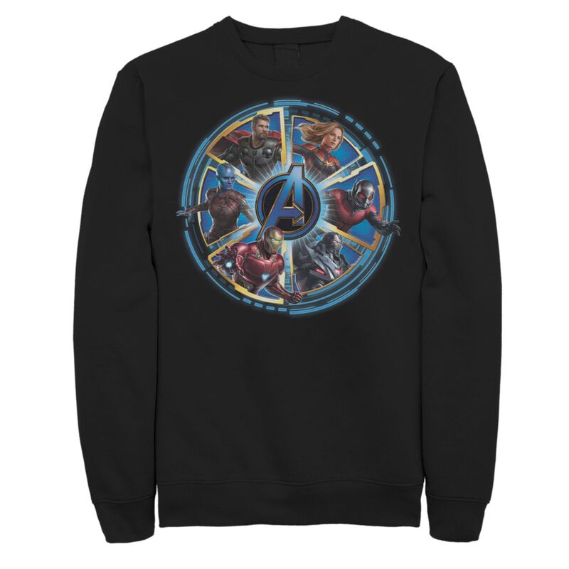アニメキャラクター メンズ トップス Tシャツ スウェット ロゴ Licensed Character Men's Avengers Endgame Logo Circle of Heroesweatshirt Black ブラック｜ReVida 店