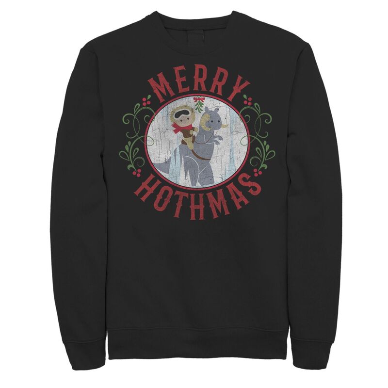 スター ウォーズ メンズ トップス Tシャツ スウェット Men'star Wars "Merry Hothmas" Sweatshirt Black ブラック｜ReVida 店