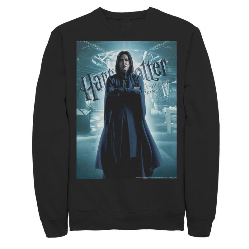 アニメキャラクター メンズ トップス Tシャツ フリース グラフィック Licensed Character Men's Harry Potter Half-Blood Prince Snape Character Poster Fleece Graphic Pullover Black ブラック｜ReVida 店 9,436円