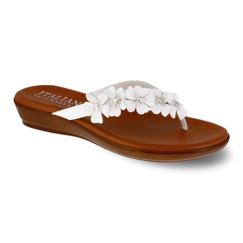 イタリアンシューメーカー レディース シューズ サンダル Women's Italian Shoemakers Emina Flat Sandals White ホワイト｜ReVida 店