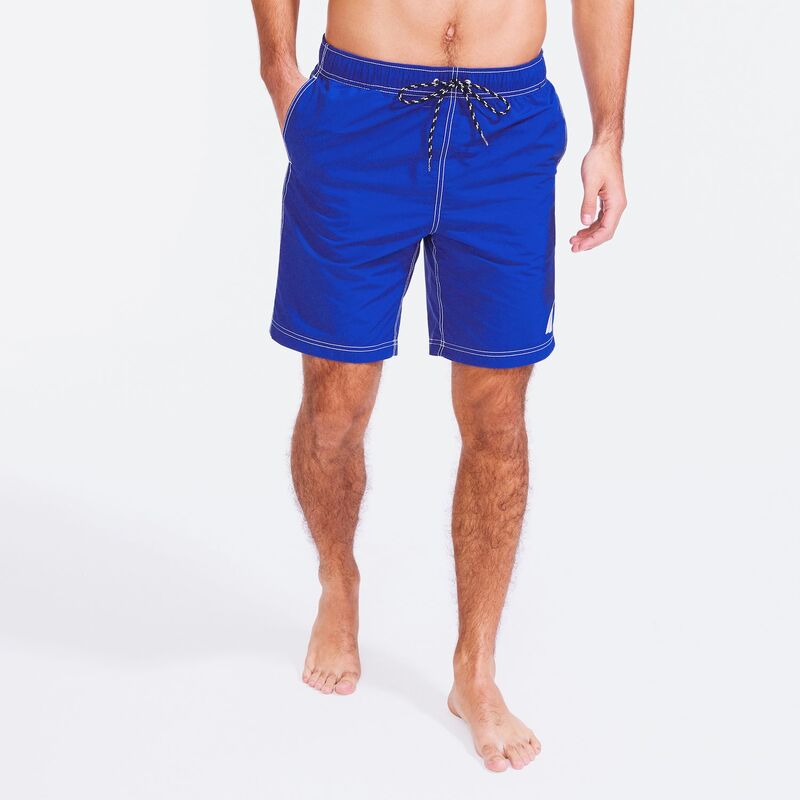 ナウティカ メンズ 水着 ハーフパンツ・ショーツ Men's Nauticanchor 8-Inch Solid Swim Trunks Bright Cobalt コバルト｜ReVida 店
