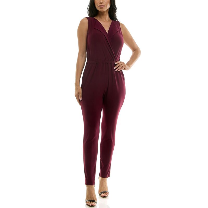ニナレオナルド レディース トップス ワンピース ジャンプスーツ Women\'s Nina Leonard Colla red Jumpsuit Deep Wine ワイン｜ReVida 店